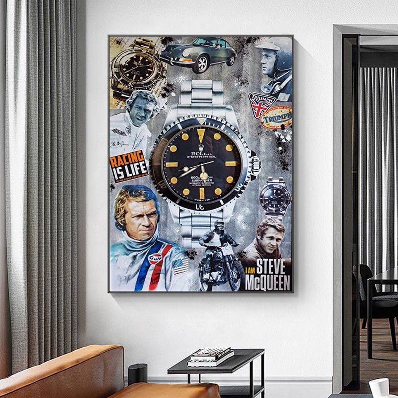 ChandeliersDecor.com-Wall Posters-Luxury Watch Mcqueen Canvas Wall Art