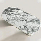 ChandeliersDecor.com-Dining Tables-Luxury White Polished Finish Marble Dining Table Set