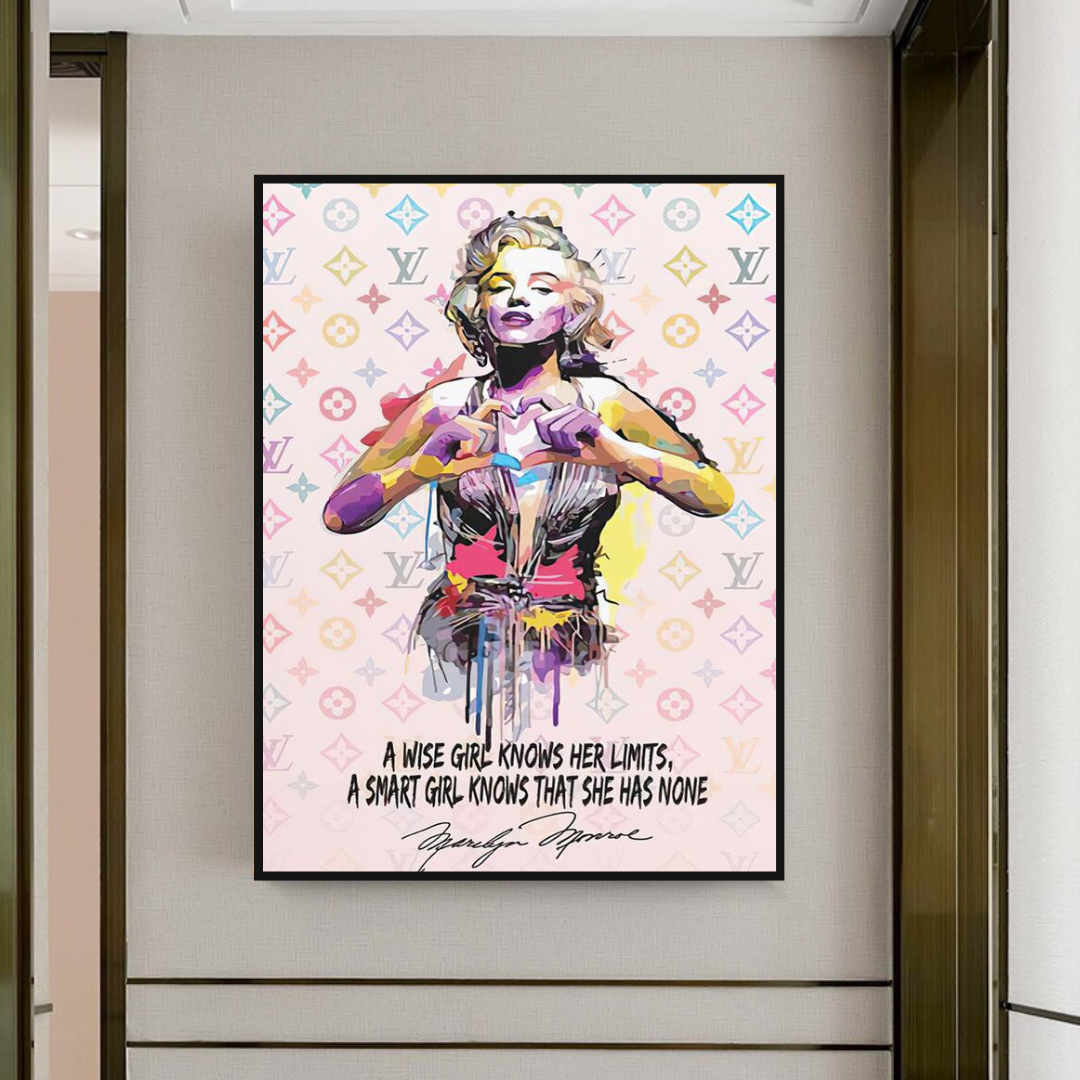 ChandeliersDecor.com-Wall Posters-LV Wise Girl Marilyn Poster - Stylish Art for Your Walls