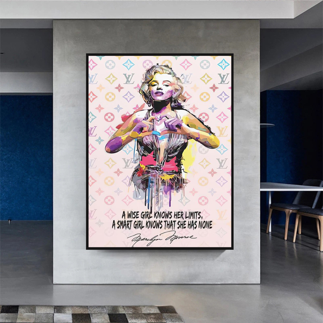 ChandeliersDecor.com-Wall Posters-LV Wise Girl Marilyn Poster - Stylish Art for Your Walls