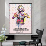 ChandeliersDecor.com-Wall Posters-LV Wise Girl Marilyn Poster - Stylish Art for Your Walls