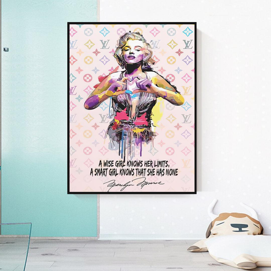 ChandeliersDecor.com-Wall Posters-LV Wise Girl Marilyn Poster - Stylish Art for Your Walls