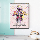 ChandeliersDecor.com-Wall Posters-LV Wise Girl Marilyn Poster - Stylish Art for Your Walls