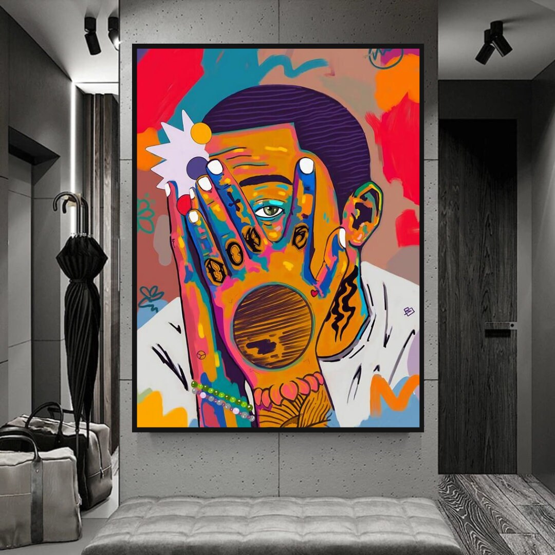 ChandeliersDecor.com-Musicians Wall Art-Mac Miller Singer Graffiti Hip Hop Canvas Wall Art