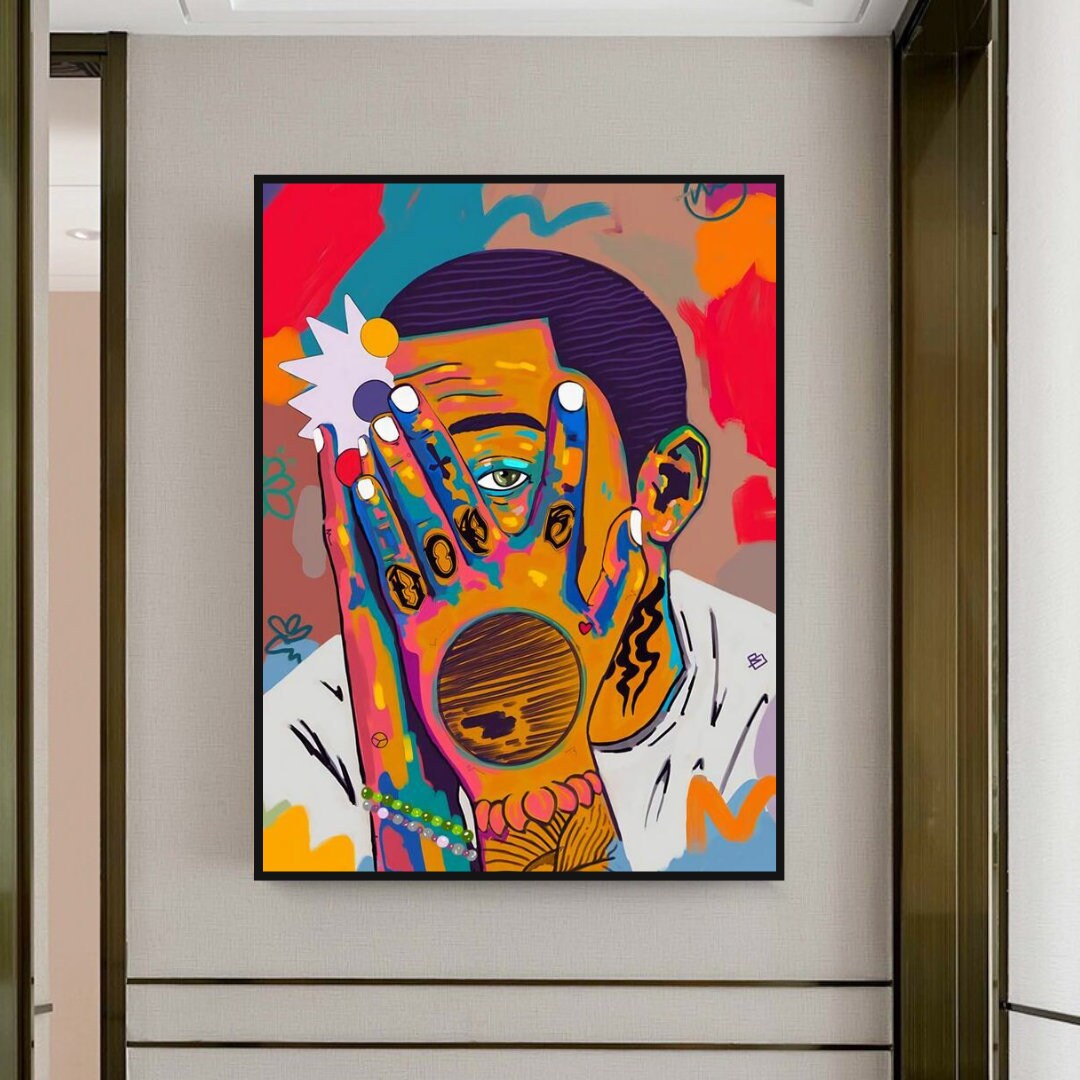 ChandeliersDecor.com-Musicians Wall Art-Mac Miller Singer Graffiti Hip Hop Canvas Wall Art