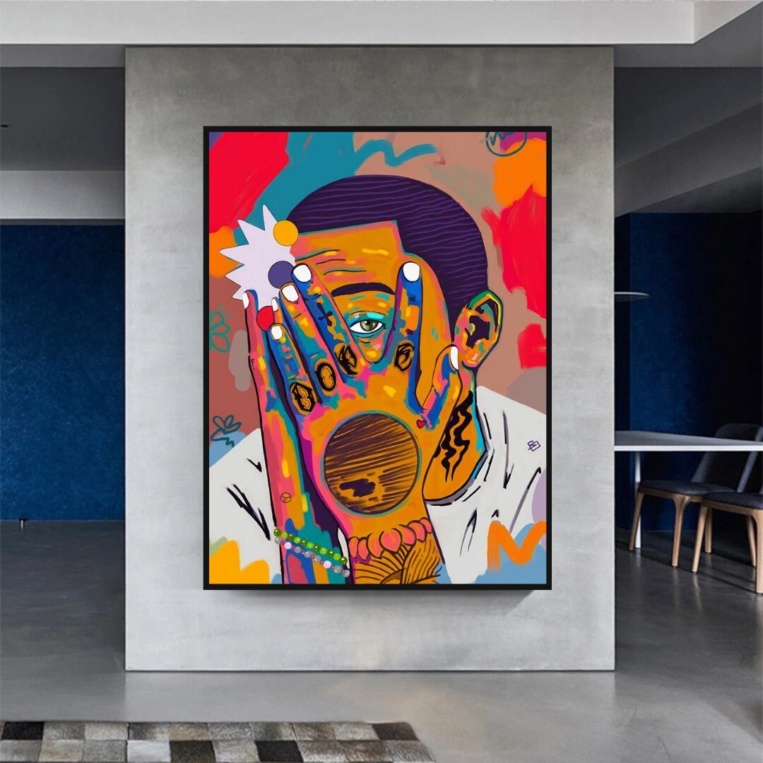 ChandeliersDecor.com-Musicians Wall Art-Mac Miller Singer Graffiti Hip Hop Canvas Wall Art