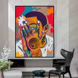 ChandeliersDecor.com-Musicians Wall Art-Mac Miller Singer Graffiti Hip Hop Canvas Wall Art
