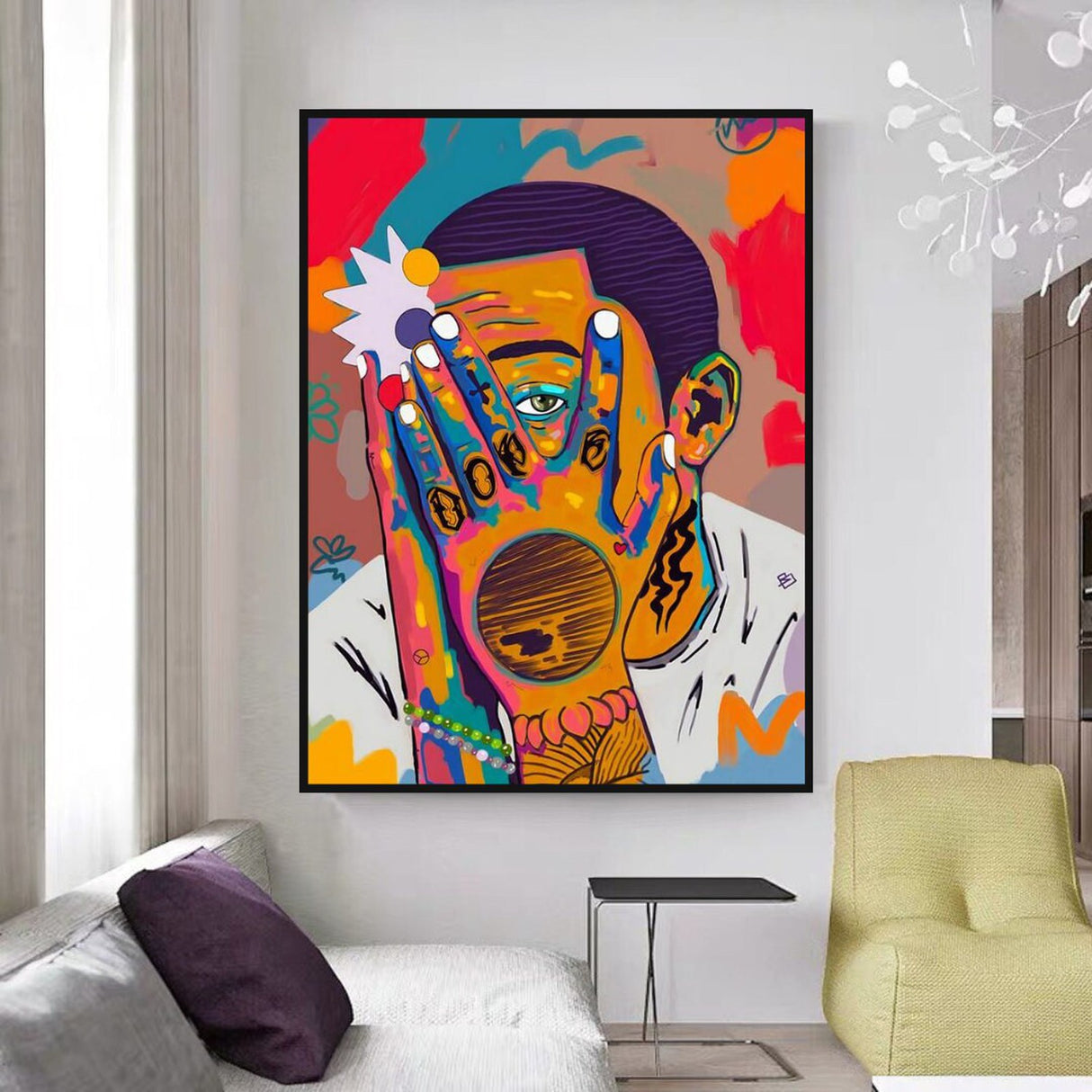ChandeliersDecor.com-Musicians Wall Art-Mac Miller Singer Graffiti Hip Hop Canvas Wall Art