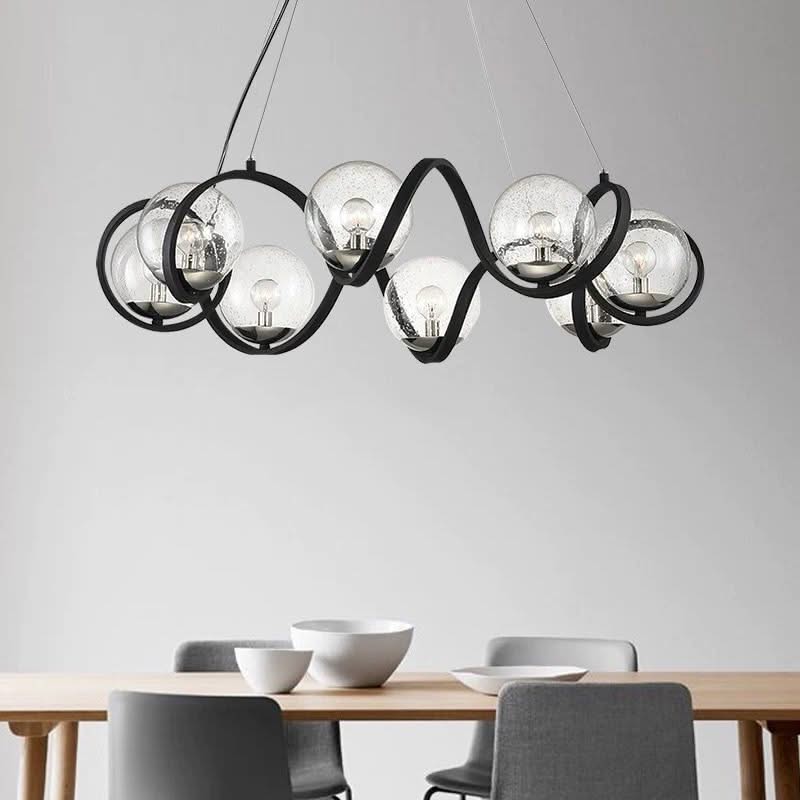 Magic Bean Molecular LED Chandelier with Glass Bubbles-ChandeliersDecor.com