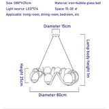 ChandeliersDecor.com-Chandeliers-Magic Bean Molecular LED Chandelier with Glass Bubbles
