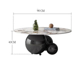 ChandeliersDecor.com-Coffee Tables-Marble Coffee Table Globe Balls Design