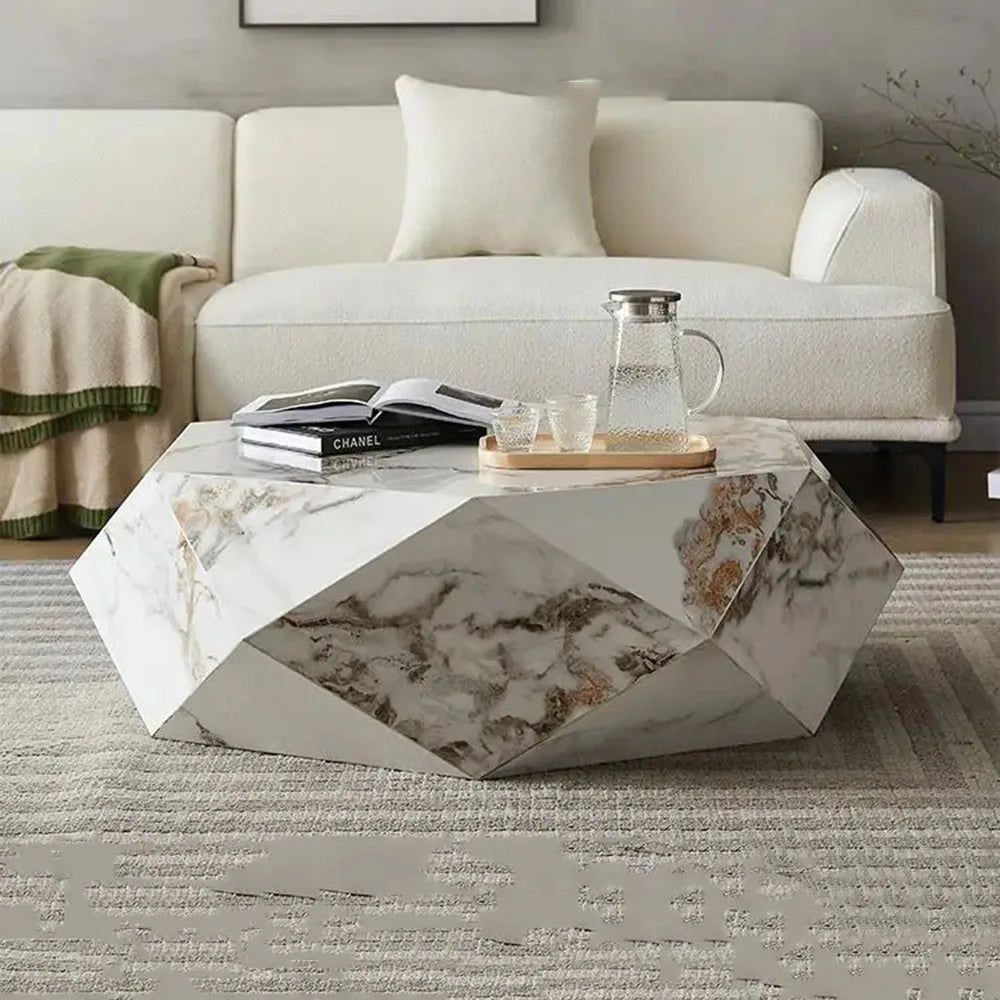 ChandeliersDecor.com-Coffee Tables-Marble Diamond Designer Coffee Table