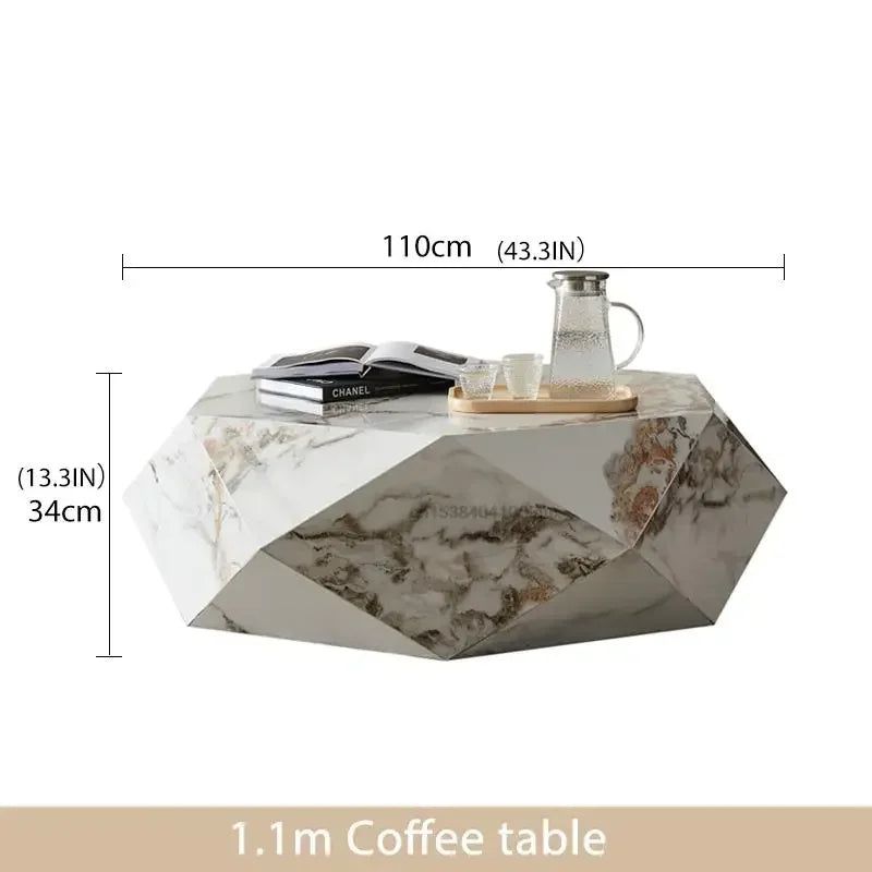 ChandeliersDecor.com-Coffee Tables-Marble Diamond Designer Coffee Table