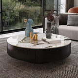ChandeliersDecor.com-Coffee Tables-Marble Effect Solid Slab Round Coffee Table