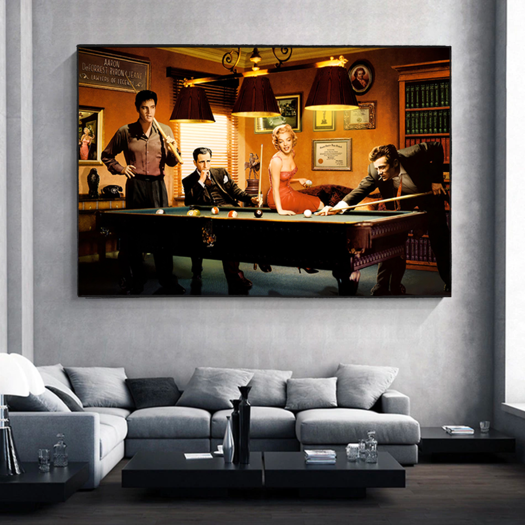 ChandeliersDecor.com-Wall Posters-Marilyn and James Dean and Elvis Poster - Eye-Catching Art