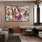 ChandeliersDecor.com-Wall Posters-Marilyn and Mona Poster: Iconic Collaboration