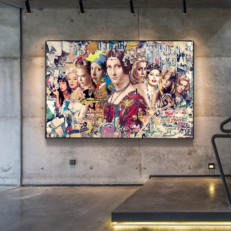 ChandeliersDecor.com-Wall Posters-Marilyn and Mona Poster: Iconic Collaboration