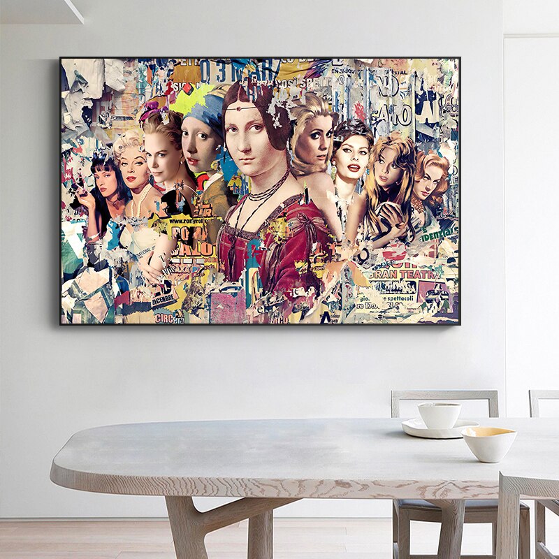 ChandeliersDecor.com-Wall Posters-Marilyn and Mona Poster: Iconic Collaboration