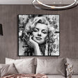 ChandeliersDecor.com-Wall Posters-Marilyn Black and White: A Timeless Art Piece
