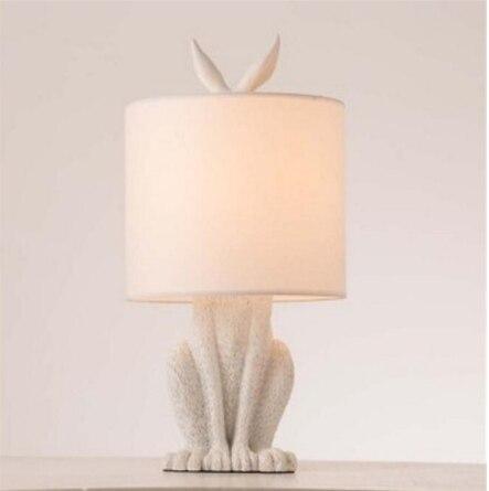 ChandeliersDecor.com-Table Lamp-Masked Rabbit Resin Table Lamp - Illuminate Your Space