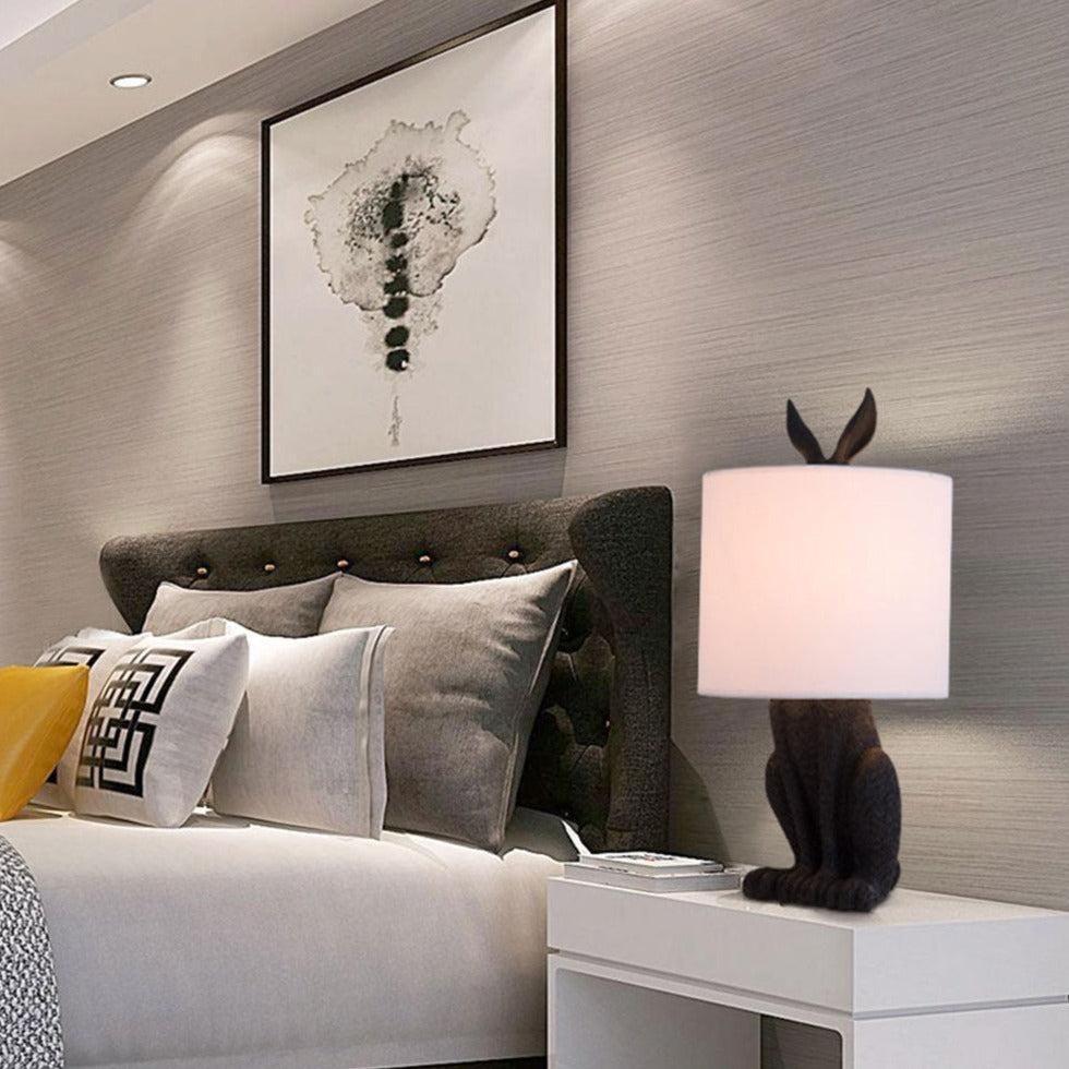 ChandeliersDecor.com-Table Lamp-Masked Rabbit Resin Table Lamp - Illuminate Your Space