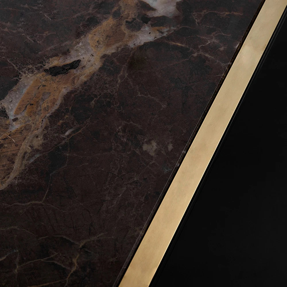 ChandeliersDecor.com-Dining Tables-Mejam Luxury Bronze Marble Dining Table