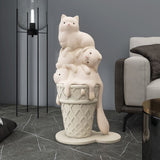 ChandeliersDecor.com-Kids Statues-Melted Ice Cream Cat Statues Sculpture Ornament