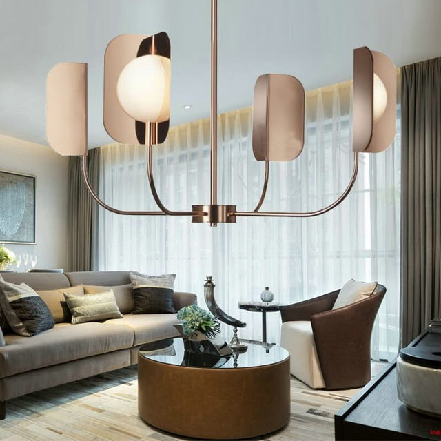 Metal Leaves Globe Chandelier - Stunning Lighting Fixture-ChandeliersDecor.com