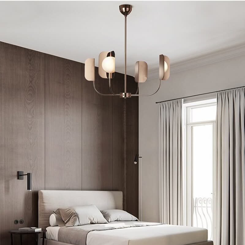 Metal Leaves Globe Chandelier - Stunning Lighting Fixture-ChandeliersDecor.com