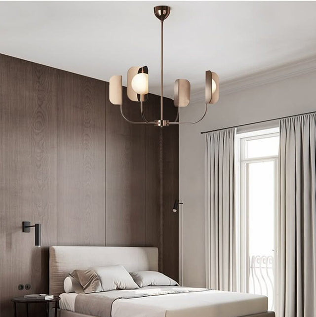 Metal Leaves Globe Chandelier - Stunning Lighting Fixture-ChandeliersDecor.com