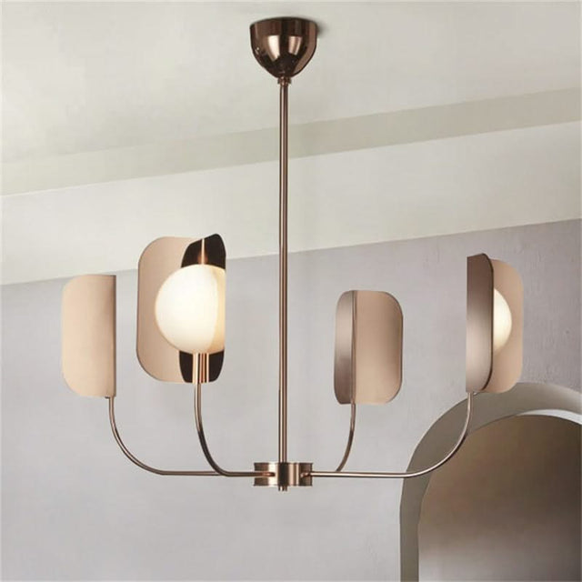 Metal Leaves Globe Chandelier - Stunning Lighting Fixture-ChandeliersDecor.com