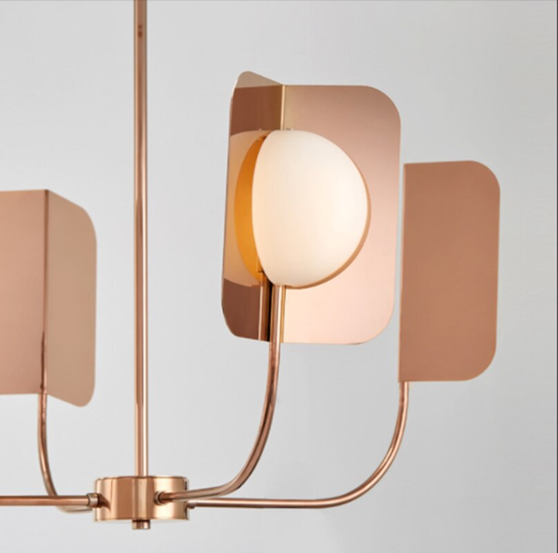 ChandeliersDecor.com-Chandeliers-Metal Leaves Globe Chandelier - Stunning Lighting Fixture