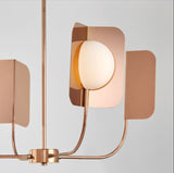 ChandeliersDecor.com-Chandeliers-Metal Leaves Globe Chandelier - Stunning Lighting Fixture