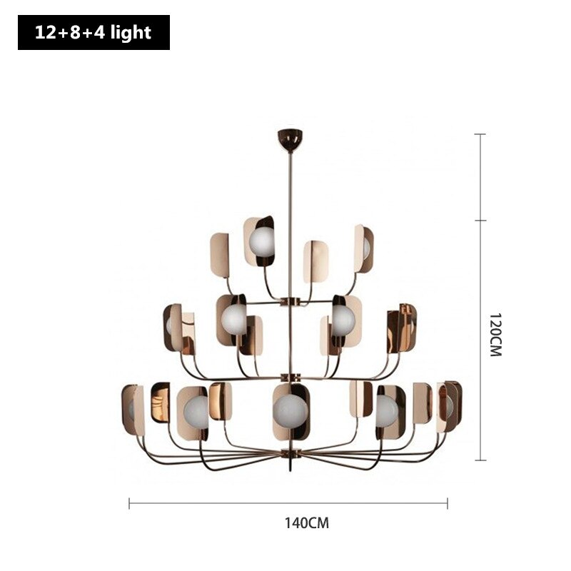 ChandeliersDecor.com-Chandeliers-Metal Leaves Globe Chandelier - Stunning Lighting Fixture