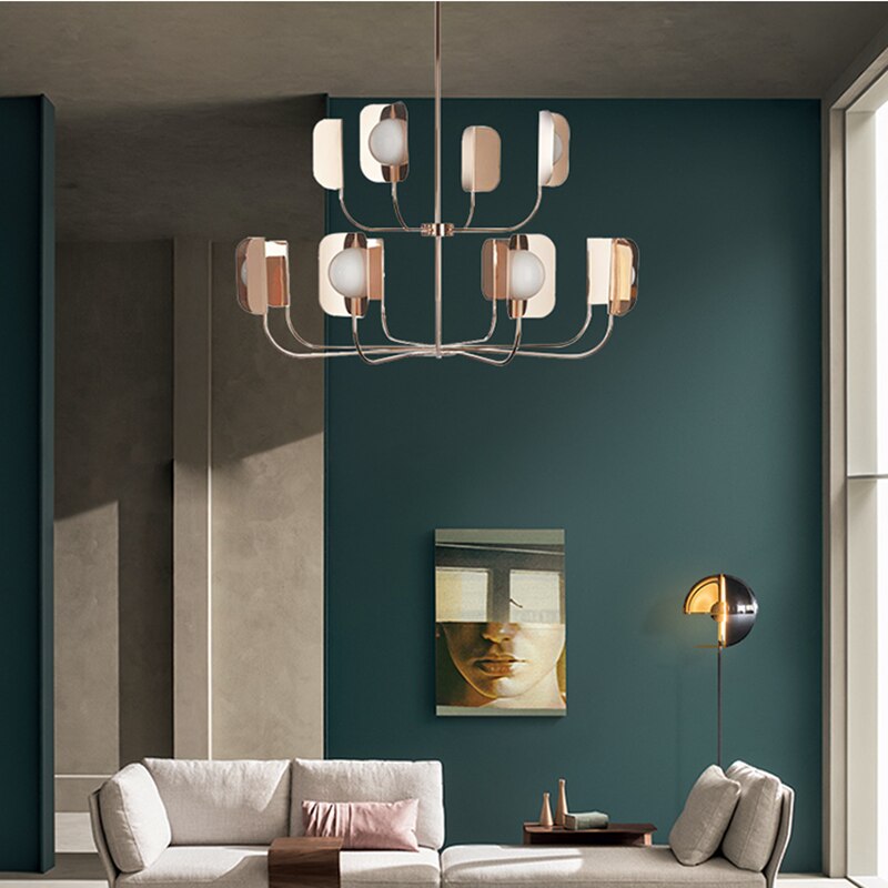 ChandeliersDecor.com-Chandeliers-Metal Leaves Globe Chandelier - Stunning Lighting Fixture