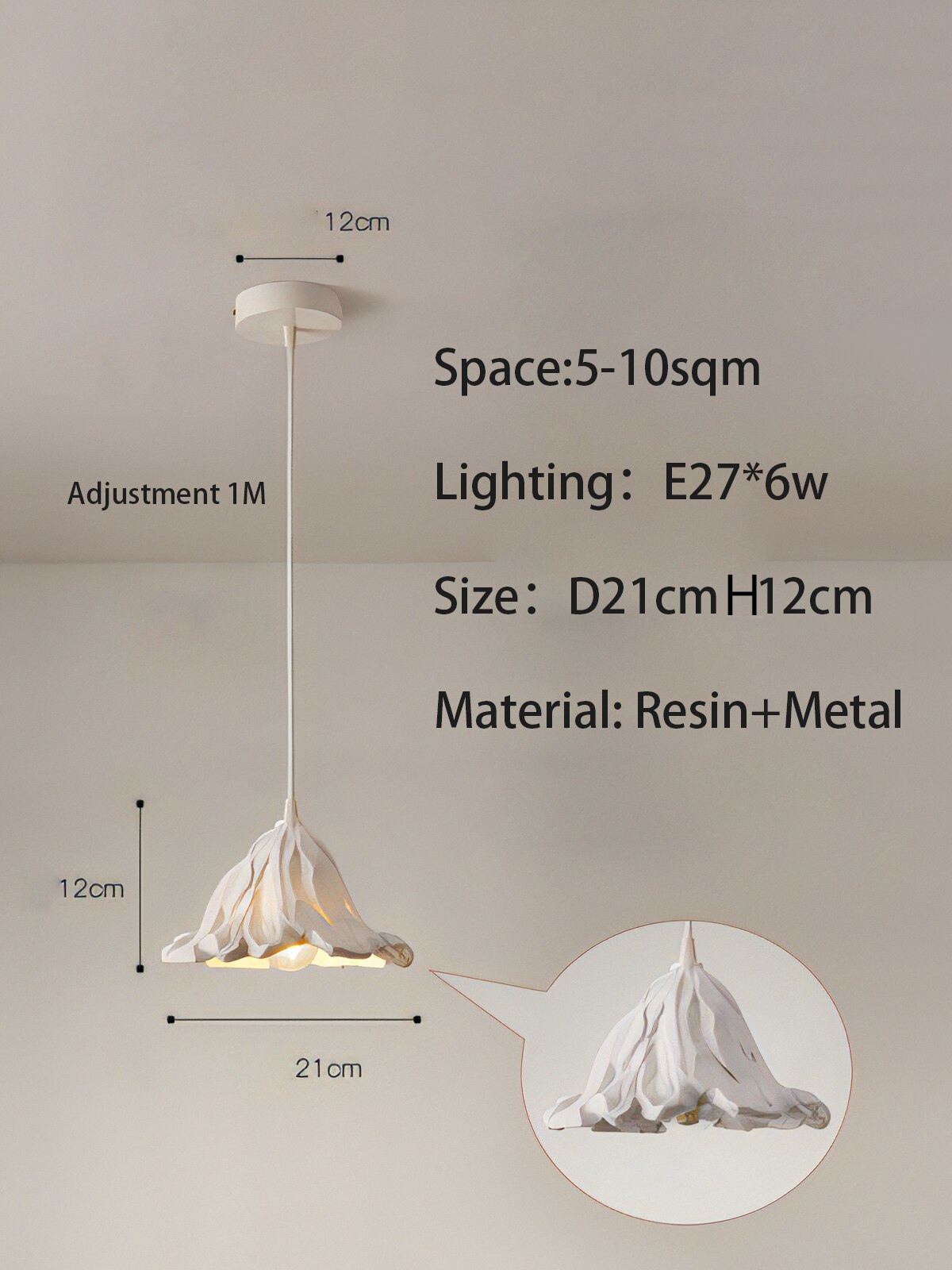 ChandeliersDecor.com-Pendant Lights-Metal Lustre Ceiling Lamp - Elegant and Stylish Lighting