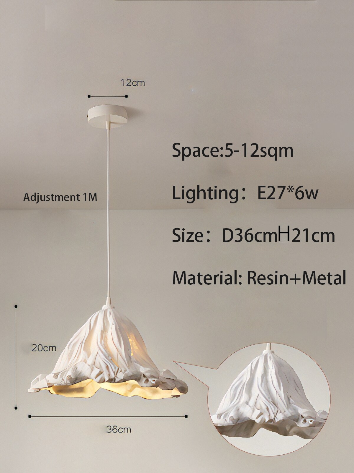 ChandeliersDecor.com-Pendant Lights-Metal Lustre Ceiling Lamp - Elegant and Stylish Lighting