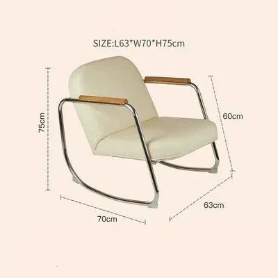 ChandeliersDecor.com-Sofa Chairs and Stools-Metal Minimalist Rocking Lounge Chair - Modern Style