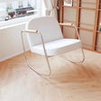 ChandeliersDecor.com-Sofa Chairs and Stools-Metal Minimalist Rocking Lounge Chair - Modern Style