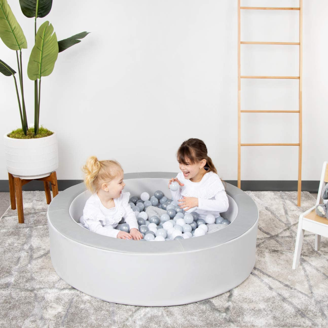 ChandeliersDecor.com-Playpen and Ball Pits-Milliard Ball Pit Professional Quality for Toddlers and Baby (Grey and White)