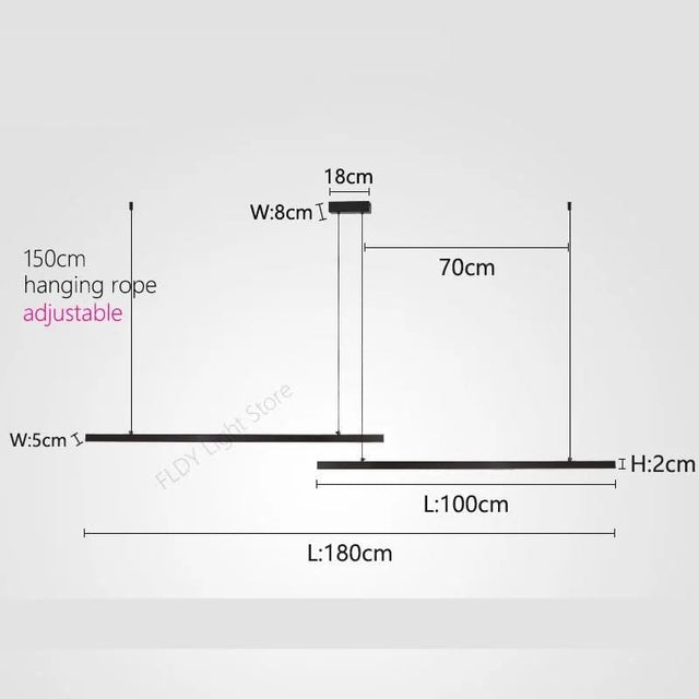 Minimalist Aluminium LED Bar Light-ChandeliersDecor.com