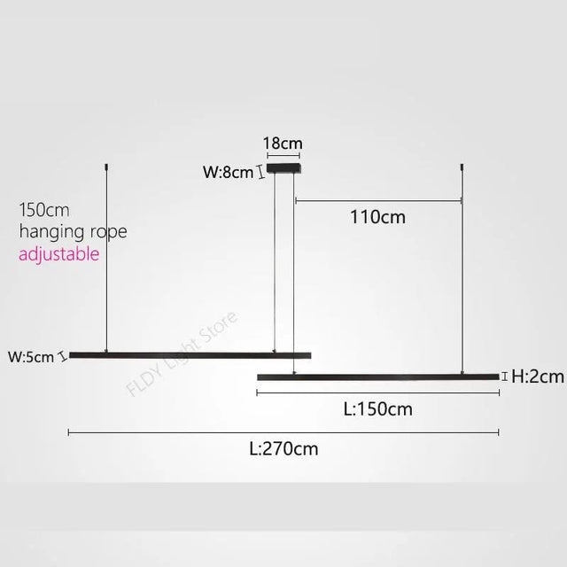 Minimalist Aluminium LED Bar Light-ChandeliersDecor.com