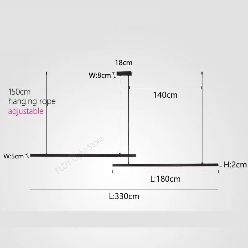 Minimalist Aluminium LED Bar Light-ChandeliersDecor.com