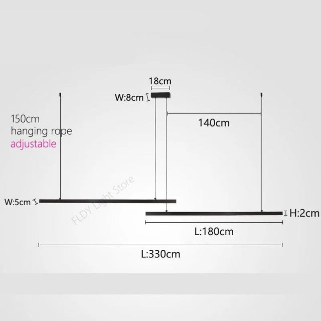 Minimalist Aluminium LED Bar Light-ChandeliersDecor.com