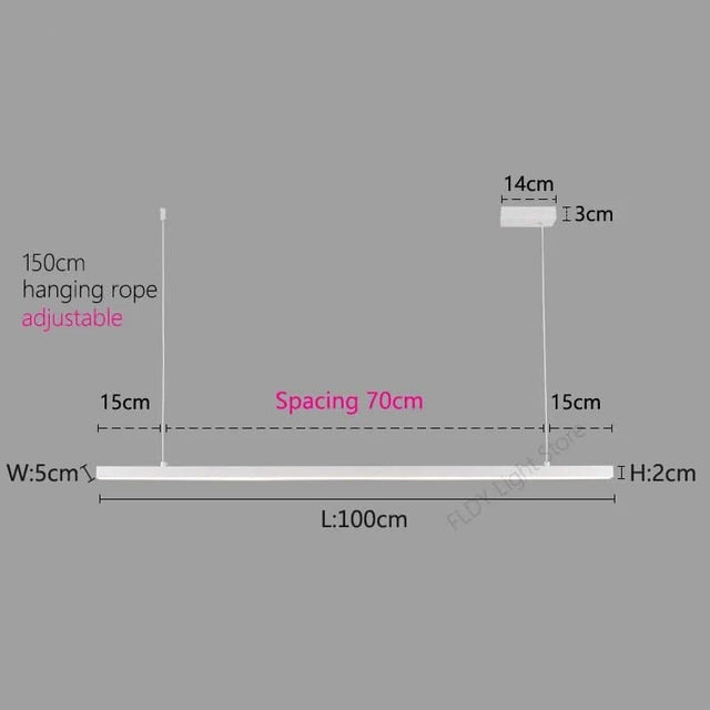 Minimalist Aluminium LED Bar Light-ChandeliersDecor.com