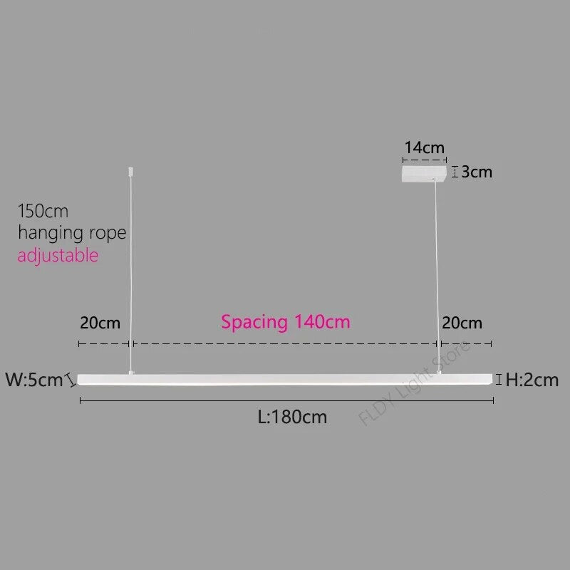 ChandeliersDecor.com-Kitchen Island-Minimalist Aluminium LED Bar Light