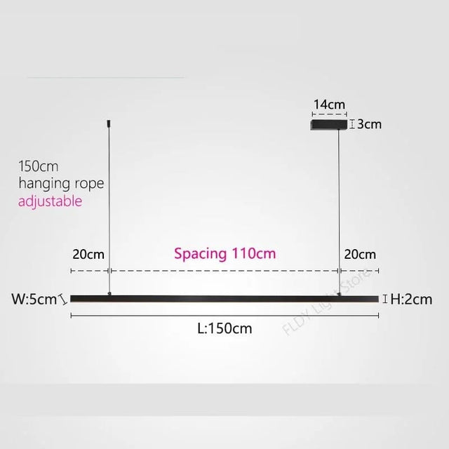 Minimalist Aluminium LED Bar Light-ChandeliersDecor.com