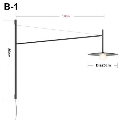 ChandeliersDecor.com-Wall Lights-Minimalist Long Pole Wall Lamp: Trendy Lighting Solution