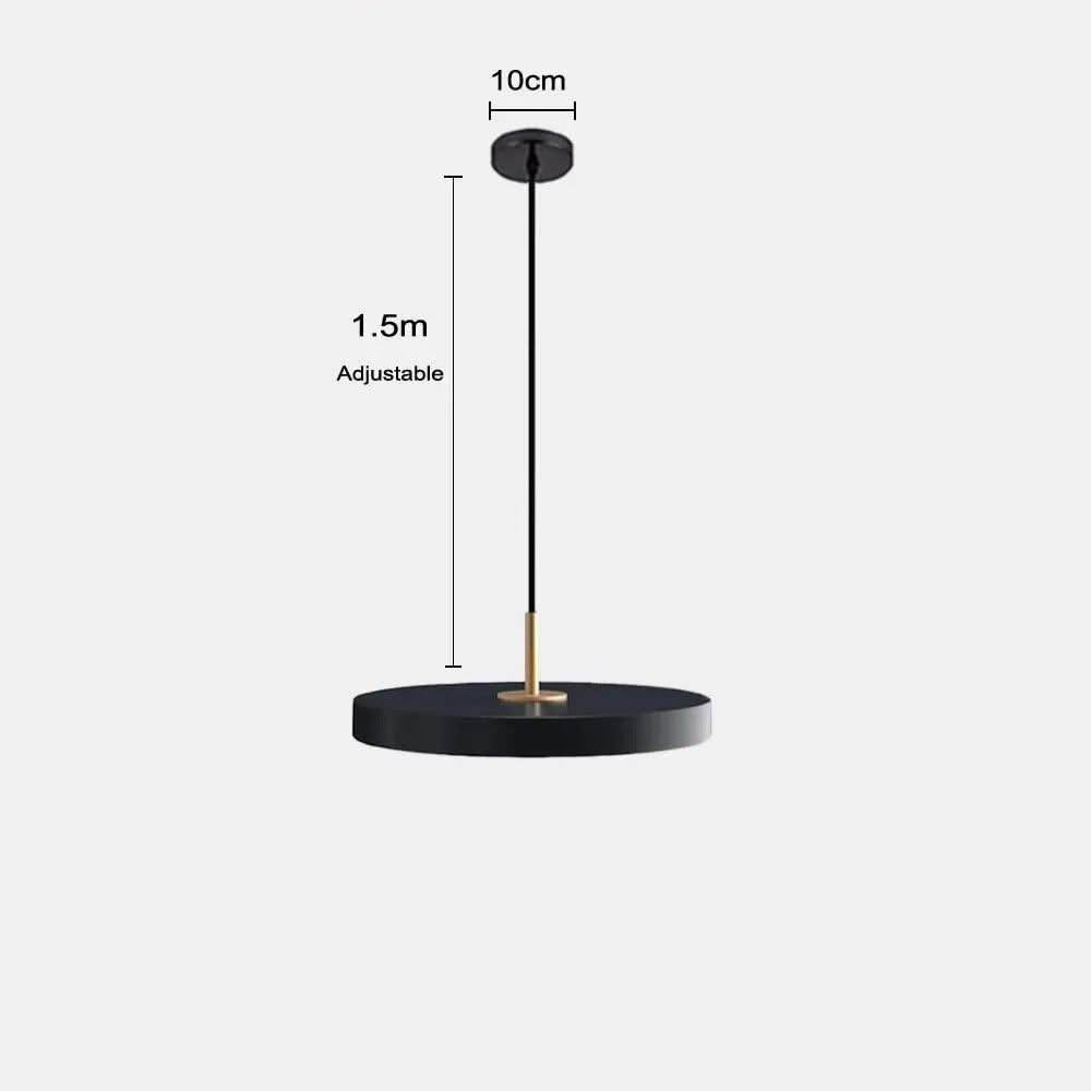 Minimalist Metal Plate Asteria Pendant Hanging Light-ChandeliersDecor.com