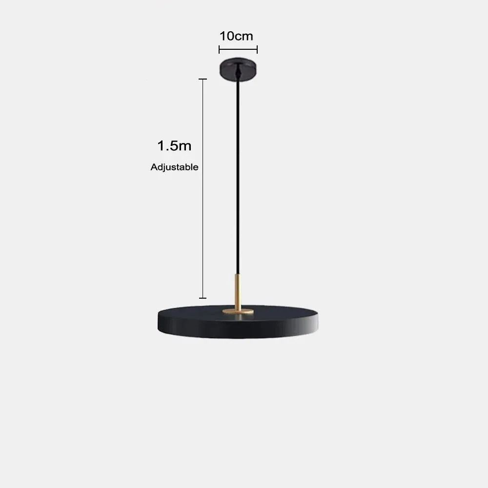 ChandeliersDecor.com-Pendant Lights-Minimalist Metal Plate Asteria Pendant Hanging Light